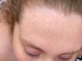 Freckled brunette gives a blowjob in backyard, cum on my freckled face 🥰😍🥰😘