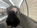 RISKY BLOWJOB, MADE HIM CUM ON NYC SUBWAY
