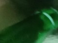 Desi Milf putting beer bottle as huge dildo