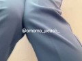 【職場のトイレが使用中でおもらし】#omorashi #peeaccident #desperation wetting #pee desperation