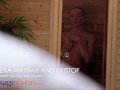 Massage Rooms Big boobs Belarusian sucks big cock cowgirl and romantic sex