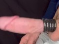 5 Cock Rings makes Big Cock shoot HUGE load