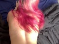 POV doggystyle with a facial cumshot