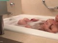 BATHTUB TITTY MASSAGE TURNS INTO HOT SHOWER SEX