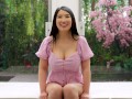 Gorgeous Chinese girl with a big fat ass and big titties has her first casting