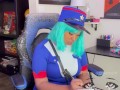 POV Slutty Officer Jenny Brings you in For Lewd Questioning