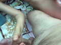 Mutual Masturbation 🍌🍑 in the Open Tent ⛺️ at the Public Nude 👙🔞Beach in Spain. Nude MILF👸🏼