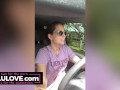 Behind the scenes candid vlogs of babe driving Vette & vibrator on pussy, theme park fun, TikTok action & more - Lelu Love