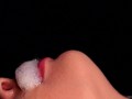 CLOSE UP: Tongue and Lips BLOWJOB! BEST Mouth for Your CUM! Frenulum Licking ASMR! CUMSHOT in MOUTH