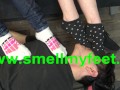 brat girls sock smelling domination