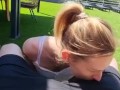my skinny come and give me a really good blowjob while i relax in the sun part 1