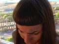 Tattooed Marseline fucks on a windowsill with a beautiful view of the city _ Nigonika Porn 2023 (4K)