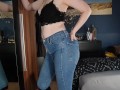 Jeans Cut-Out Fick** Spritz mir die Sahne auf den Arsch!!German Teen