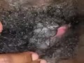 he jerks off and ejaculates on my black hairy pussy