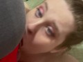 Being a submissive cum slut for Daddy, he fucks my throat and cums in my hair 👱‍♀️