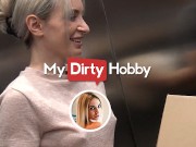 MyDirtyHobby - Hardcore fuck and a huge cumshot from the courier