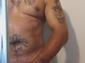 Beefy Latino Tattoo Hunk Fingers His Ass While He Jerks Off His Big Cock and Shoots A Huge Load