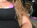 I pull my panties to the side and flash my pussy while I smoke and horny as fuck (for my fans)
