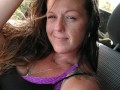 I pull my panties to the side and flash my pussy while I smoke and horny as fuck (for my fans)