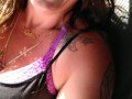 I pull my panties to the side and flash my pussy while I smoke and horny as fuck (for my fans)