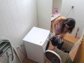 Horny Married Mom Fucks the Handyman on The Laundry Machine