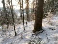 PETITE RANDONNEUSE ME SUCE DANS LES BOIS SOUS LA NEIGE