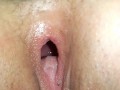 Wet PUSSY hole inside CLOSE UP after fuck
