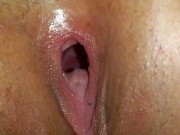 Wet PUSSY hole inside CLOSE UP after fuck