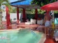 Horny Wife Sunbathing Seduces the Pool Boy for a Steamy Outdoor Fuck