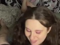 BBW sucking out daddy’s thick hot CUMLOAD from the tip