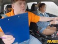 Fake Driving School Sexy big boobs wife gives blowjob and hard fuck in exchange for more lessons