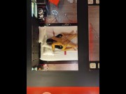 Dei a buceta pro , ele filmou pelo espelho do teto