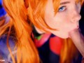 Sloppy Blowjob and Pussy Creampie. Evangelion Asuka Langley - MollyRedWolf