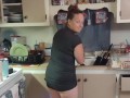 Business Woman Doing Her Duties Around The House After Work In Her Short Dress (PANTY TEASE)