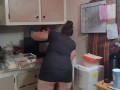 Business Woman Doing Her Duties Around The House After Work In Her Short Dress (PANTY TEASE)