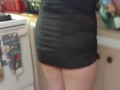 Business Woman Doing Her Duties Around The House After Work In Her Short Dress (PANTY TEASE)