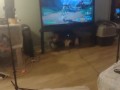 Filming Thick White Girl In Her Dress Playing Video Games