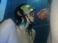 Fetish babe drinking piss and gagging
