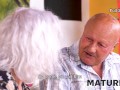 MATURE4K. Man serves old couple in all ways and even in the sexual one