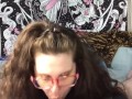 Busty chubby white girl loves sucking cock, deepthroating throatpie