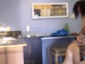 Milf fucked in Kitchen big tits cumshot