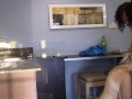 Milf fucked in Kitchen big tits cumshot