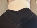 Teen in tight aerie leggings bent over