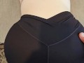 Teen in tight aerie leggings bent over