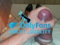 cock ring in a public bathroom is fun! uncut phimosis cock👅🖐️