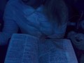 in My CATHOLIC BOARDING SCHOOL squirting on my Bible (Blasphemy)