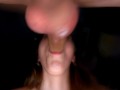 Gag in the throat. Sloppy blowjob. Cumshot deep in throat