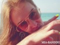 MORNING FUCK OVERLOOKING THE OCEAN AND CUM FOR BREAKFAST. Mia Bandini
