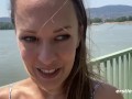 Ersties - Exhibitionist Blue Fingers Herself On a Public Beach