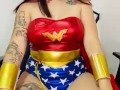 wonder woman cosplay with squirt